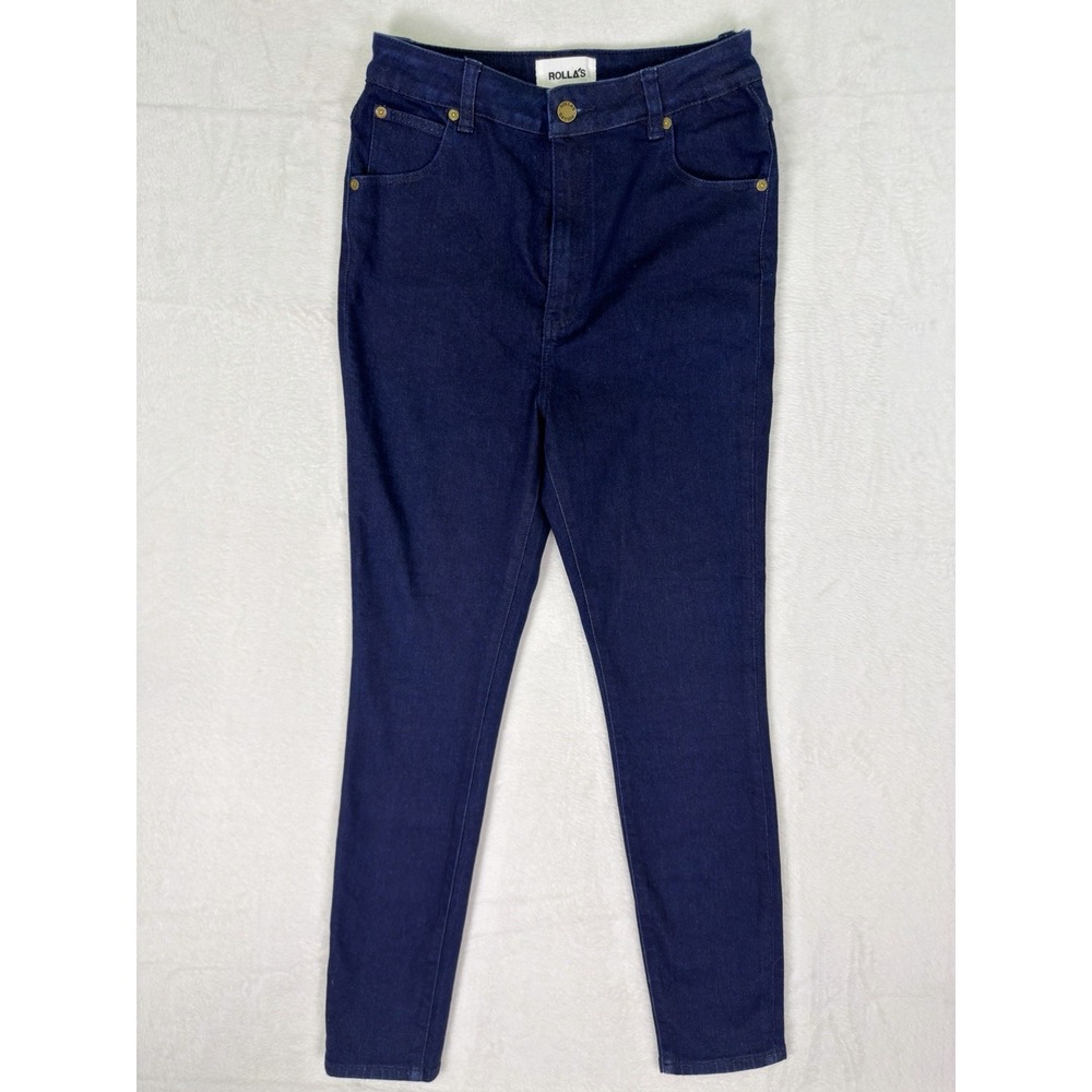 Rollas Jeans Womens 26** Blue Dark Wash High Rise Super Skinny Eastcoast Ankle